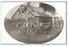 c1910s Pioneer Family Log House Cabin Bromley Minneapolis MN RPPC Photo Postcard picture