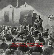 Veterinary Lecture on Horse Lameness Morley College, Large 1890s Antique Print picture