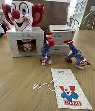 Vintage Schmid Larry Harman's Bozo The Clown Collector Mug 2 Standing Figurines picture