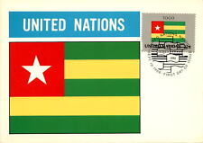 Togo, United Nations, Flaggen der Nationen 1986, Republic of Togo, Lomé Postcard picture