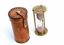 Sand Timer Hourglass Brass Nautical Maritime Hour Glass Vintage Sand Clock Gift picture