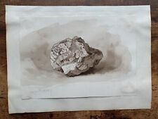 Old Still life Landscape Art Antique Watercolor Painting Dated 1863 picture