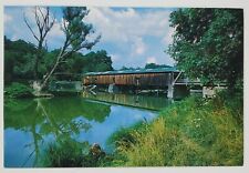 Postcard Wood Covered Bridge Harpersfield North Ohio Grand River USA  picture