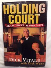 Dick Vitale Signed Book Holding Court NCAA Basketball Autographed picture
