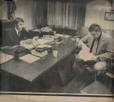1975 Press Photo Kansas Attorney General Curt Schneider & Richard Dewey, Topeka picture
