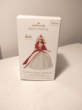 Hallmark Keepsake 2010 Celebration Barbie Ornament #11 In Series Red & White picture