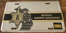 2003 Michigan Sheriff's Association Booster License Plate picture