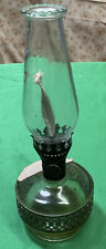 VTG Oil Lamp with Metal Trim Decor 8.5”. picture