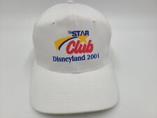 Vintage Disneyland 2001 The Star Club Snapback Hat Cap Disney Men Women White picture