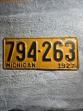1927 Michigan License Plate 794-263 picture