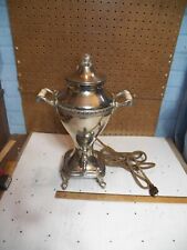 1925 MANNING BOWMAN & CO. Silver-plated Electric Coffee Percolator - Warms Up picture
