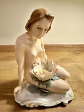 Volkstedt Karl Ens Nude Woman Water Lily Lotus Antique German Porcelain Figure picture