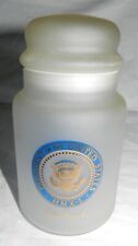 Vintage Frosted Glass Jar - George HW Bush Presidential Helicopter Squadron - 1 picture