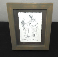 HALLMARK Ken Sheldon Signed Framed Print Father & Son Holding On Letting Go NWT picture