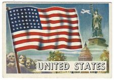 1956 Topps Flags of the World #1 United States EX - Rare Card - Great Color picture