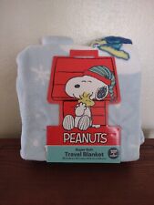 PEANUTS Snoopy & Friends Snowman 45 X 55 Inch Travel Blanket NWT picture