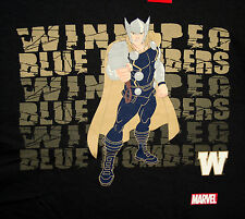 Marvel Comics CFL Canadian Football Thor Winnipeg Blue Bombers T-Shirt New LG picture