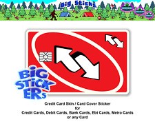 Uno Reverse Draw 4 Card Credit Card SMART Sticker Skin  Decal, Card Wrap picture