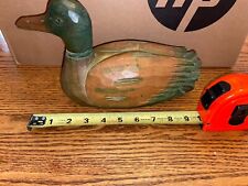 Vintage Carved Primitive Wood Duck Rustic Turnable Head picture