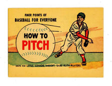 Finer Points of Baseball For Everyone: How to Pitch 1958 VF picture