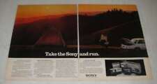 1980 Sony Portable TV's and Radios Ad - FX-412, ICF-7750W, KV-5200, CFS-55 picture