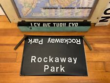 1969 NY NYC SUBWAY ROLL SIGN ROCKAWAY PARK BEACH OCEAN BOARDWALK TRANSIT QUEENS picture