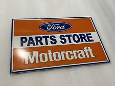 12in Ford Motorcraft Auto Parts Dealer Vintage Style Steel Metal Sign picture