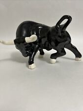 Black Matte Ceramic Fighting Bull MCM 11 X 6 picture
