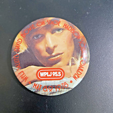 Vintage 1978 DAVID BOWIE WPLJ Concert NY MSG Promo Pinback Button 2-1/4
