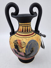 Greek Mythology Amphora Museum Copy Pot/Vase w/ Handles Aphrodite Gold Black picture