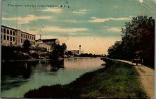 c1910 COLUMBIA SC VIEW ALONG COLUMBIA CANAL WAGON FACTORIES POSTCARD 25-16 picture