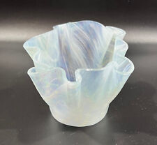 Vintage Pearlescent Vase With Pearlescent and Translucent Glass 5