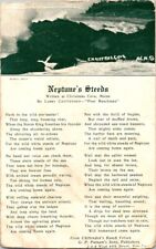 vintage postcard- Poem -Neptune's Steeds by LARRY CHITTENDEN Christmas cove 1910 picture