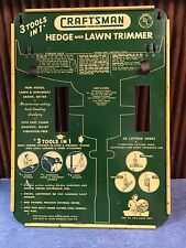 Vintage Craftsman Hedge And Lawn Trimmer Metal Sign/ In Store Display picture