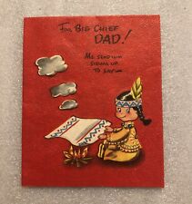 Vintage Father’s Day Greeting Card Paper Collectible Big Chief picture