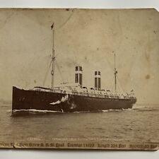 Antique Cabinet Card Photograph SS St Paul Ocean Liner Ship Spanish American War picture