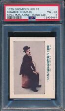 1929 Charlie Chaplin JBR67 Movie Actor  Japan King Magazine Bromide Card PSA 4 picture