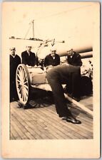Sailors On A Ship World War II Comedic Real Photo Rppc Postcard picture