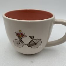 Rae Dunn Magenta Exclusive Coffee Mug Womens Bicycle With Flowers Pink Inside picture