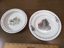 Vintage Wedgwood Peter Rabbit Plate Bowl Eturia Barlaston England Beatrix Potter picture