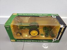 John Deere 420 Tractor w/KBL Disc -Precision Key Series #4 1/16 Scale Ertl#15851 picture