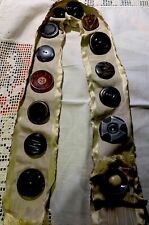Antq Bakelite Carved Buttons Butterscotch Art Deco Cherry Red Vtg Geo Star Lot picture