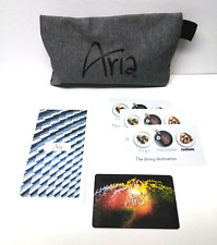 MGM PROPERTIES LAS VEGAS ARIA ROOM KEY CARDS & HOLDERS / CANVAS BAG W LOGO MASKS picture