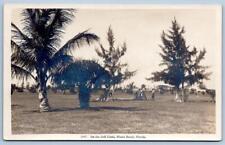 1930-50's RPPC ON THE GOLF LINKS MIAMI FLORIDA VINTAGE REAL PHOTO POSTCARD picture