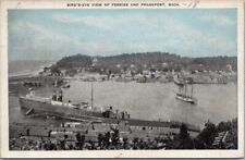 c1930s FRANKFORT, Michigan Linen Postcard 