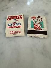 Vintage 2 Different Bob's Big Boy  / Shoney's Big Boy Full Unstruck Matchbooks picture