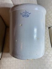 Vintage Robinson Ransbottom Blue Crown 6 Gallon Stoneware Crock picture