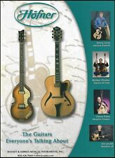 Hofner Jazzica Custom & Cavern guitar ad print 2003 advertisement Denny Jiosa picture