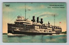 Steamer Greater Detroit, Ships, Transportation, Antique Vintage Postcard picture