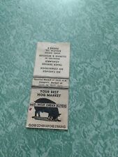 Vintage Matchbook Collectible Ephemera D7 Illinois Chapin pig hog market picture